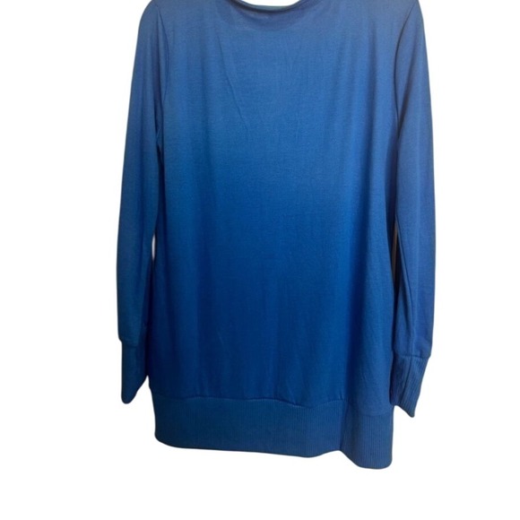 NEW ZENANA M Blue Long Sleeve Snap Front Cardigan Sweater Top Women - Picture 4 of 4